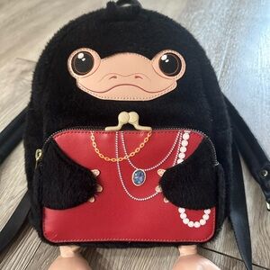 Loungefly Fantastic Beasts Niffler Plush Cosplay Backpack Purse